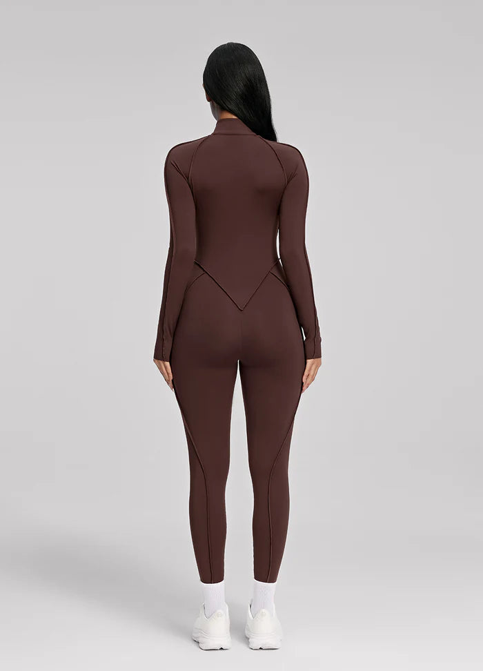 Catsuit con Espalda Cerrada de Manga Larga