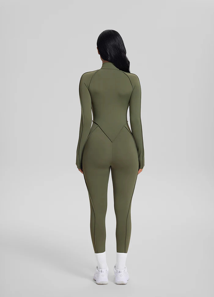Catsuit con Espalda Cerrada de Manga Larga