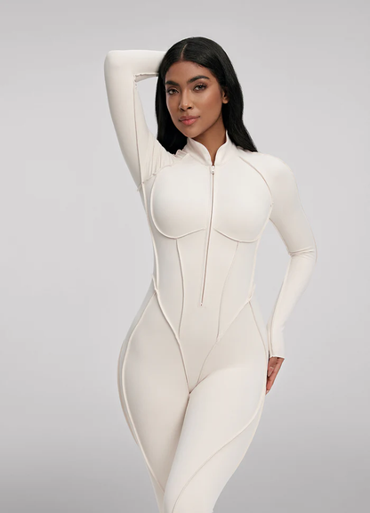 Catsuit con Espalda Cerrada de Manga Larga