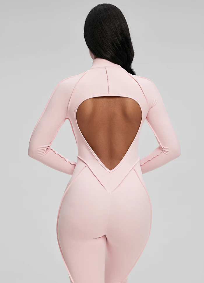 Catsuit con Espalda Descubierta de Manga Larga