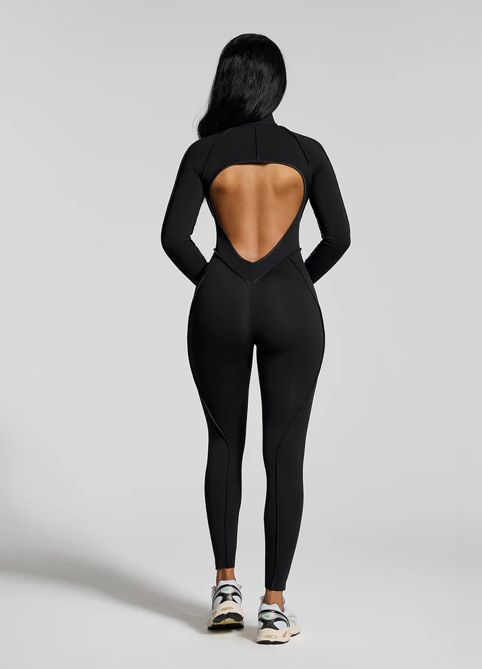 Catsuit con Espalda Descubierta de Manga Larga