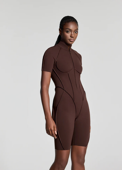 Catsuit con Espalda Descubierta Shorts