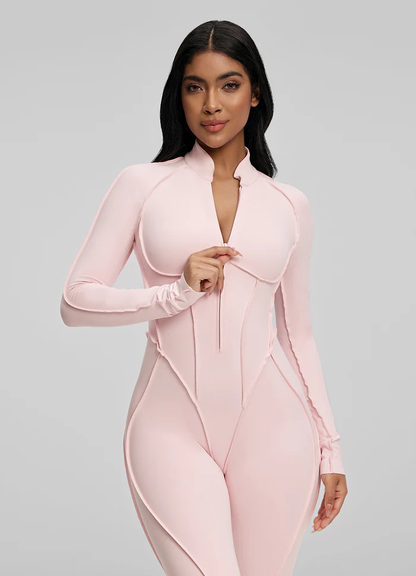 Catsuit con Espalda Descubierta de Manga Larga